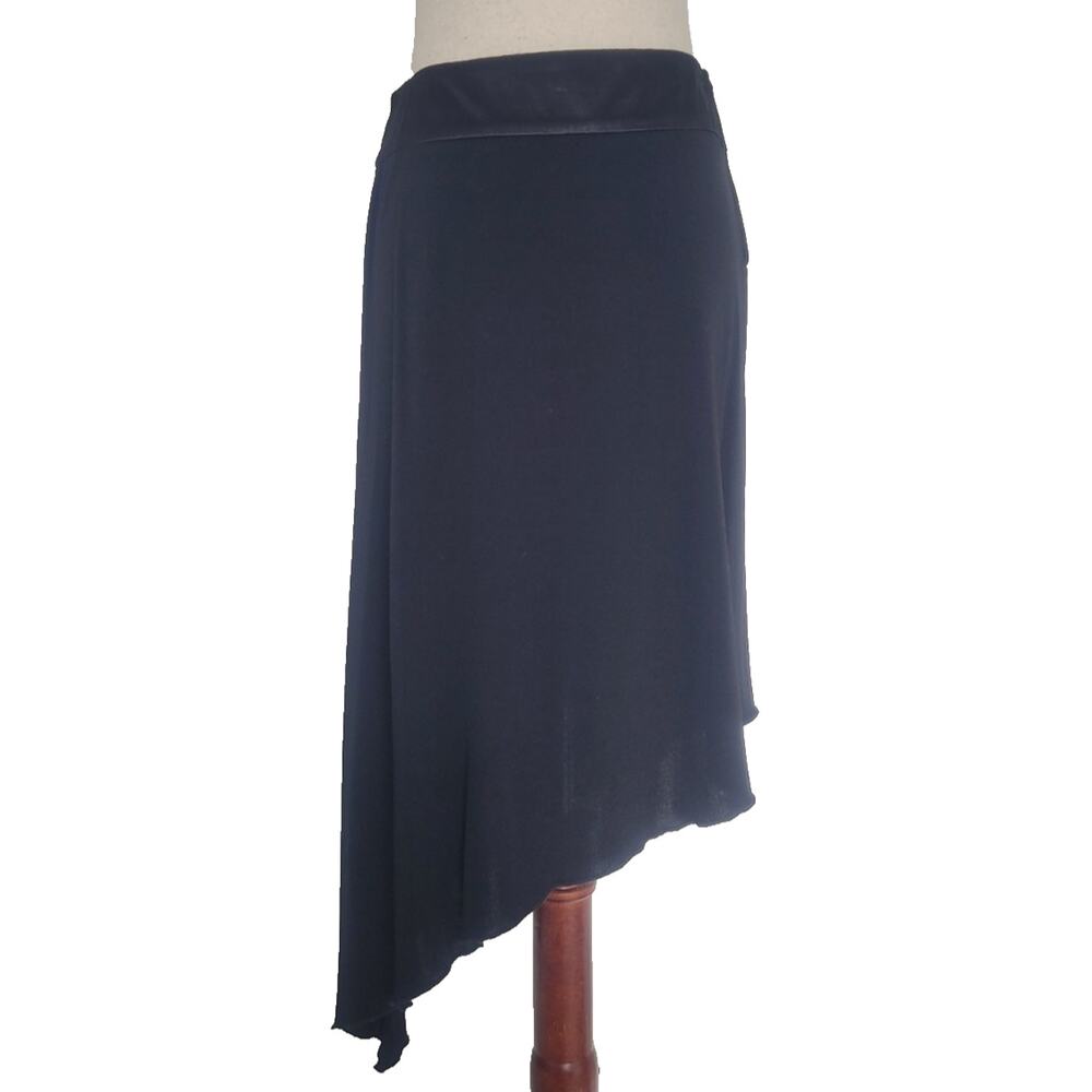 Vintage Doki Geki Asymmetrical Midi Skirt Size M Black Whimsigoth Grunge Y2k